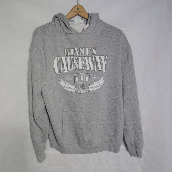 Lansdowne Sz L Gray Giant's Causeway Northern Ireland Hoodie - Picture 2 of 5